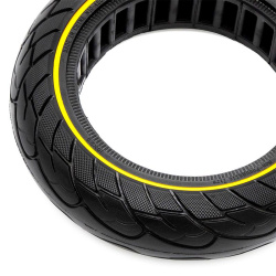 Rueda maciza ultraligera 10x2,5-6,5/B44  línea amarilla [Nedong]