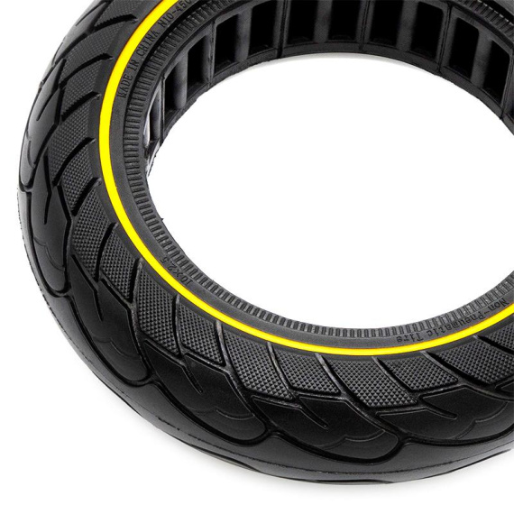 Ultraleichtes Vollrad 10x2,5-6,5/B44 gelbe Linie Nedong