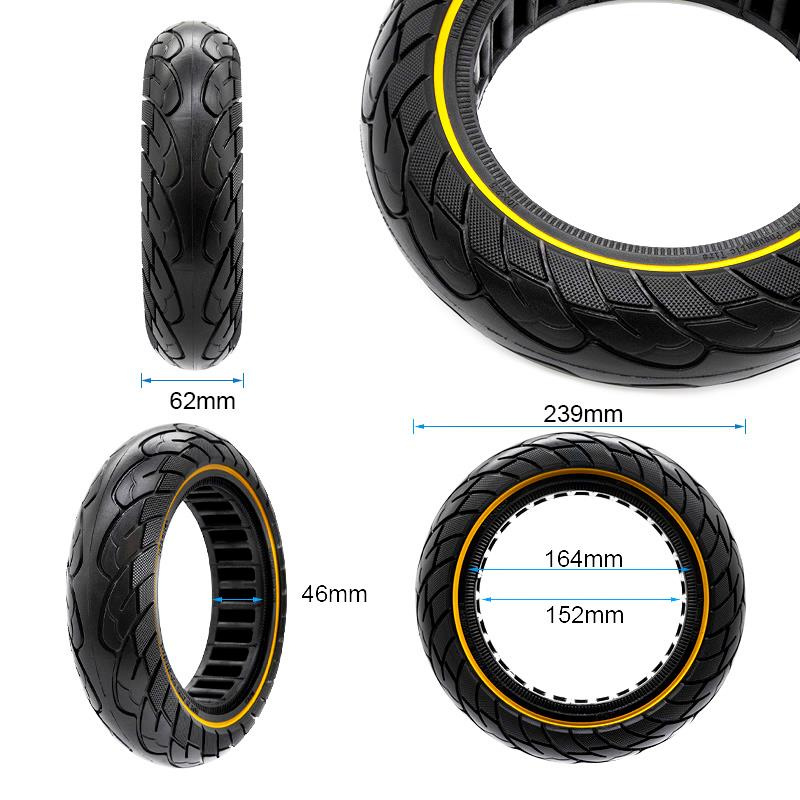 Ultraleichtes Vollrad 10x2,5-6,5/B44 gelbe Linie Nedong