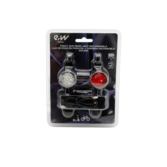Rechargeable front and rear LED light set EWL001
