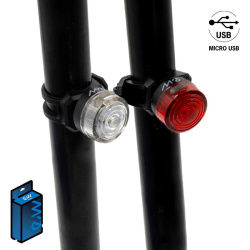 Front- und Rück-LED-Lichtset wiederaufladbar EWL001