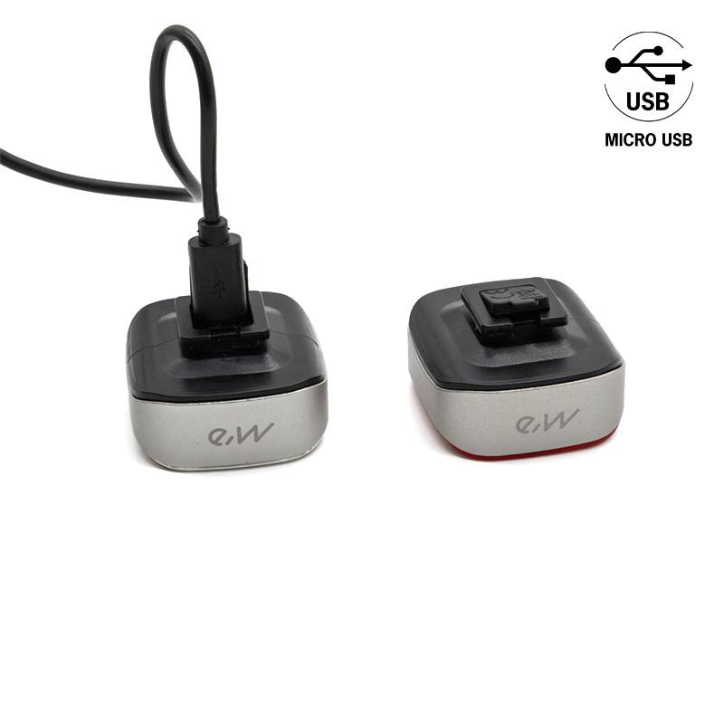 Juego de luces frontal y trasera recargable EWL004 alta potencia