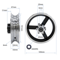 Jante 6/B34mm pour Kugoo kirin M4