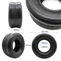 Schlauchloser Reifen 18x9,5-8 / 225/55-8 glatt [Feiben]