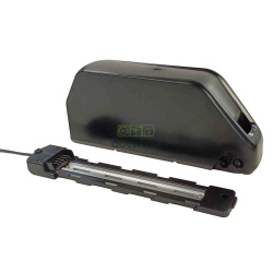 Batterie 48V 25Ah Polly DP-9 1200 Wh pour Bafang BBSHD et BBS02 - vue debout avec socle