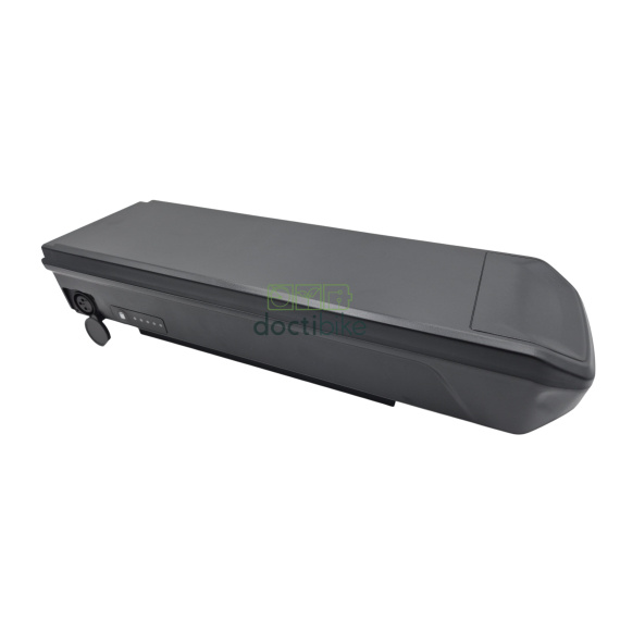 Batteria per bicicletta O2feel da 600 Wh con supporto da portapacchi per motorizzazione sulla ruota e OES - 36 V 16 Ah