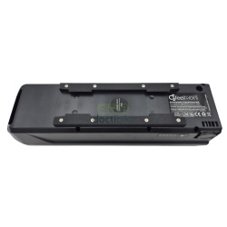 Batteria per bicicletta O2feel da 600 Wh con supporto da portapacchi per motorizzazione sulla ruota e OES - 36 V 16 Ah