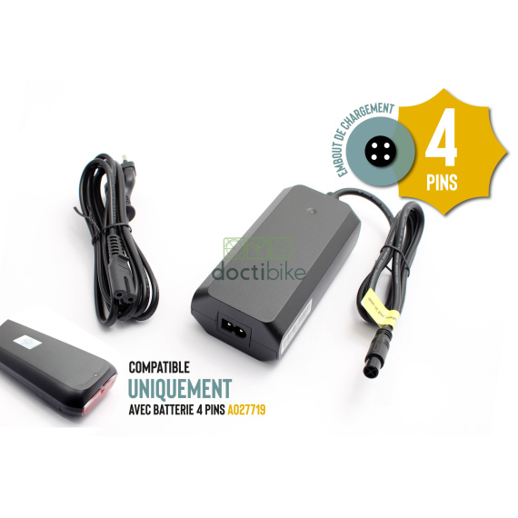 Cargador de batería Arcade: 36 V, 2 Ah, CAN, 4 pines