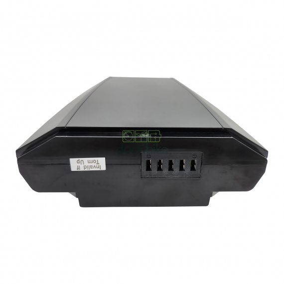 Batterie vélo Nakamura E-City 50 et 110 - 36V 13Ah - porte-bagages - face connecteur de décharge