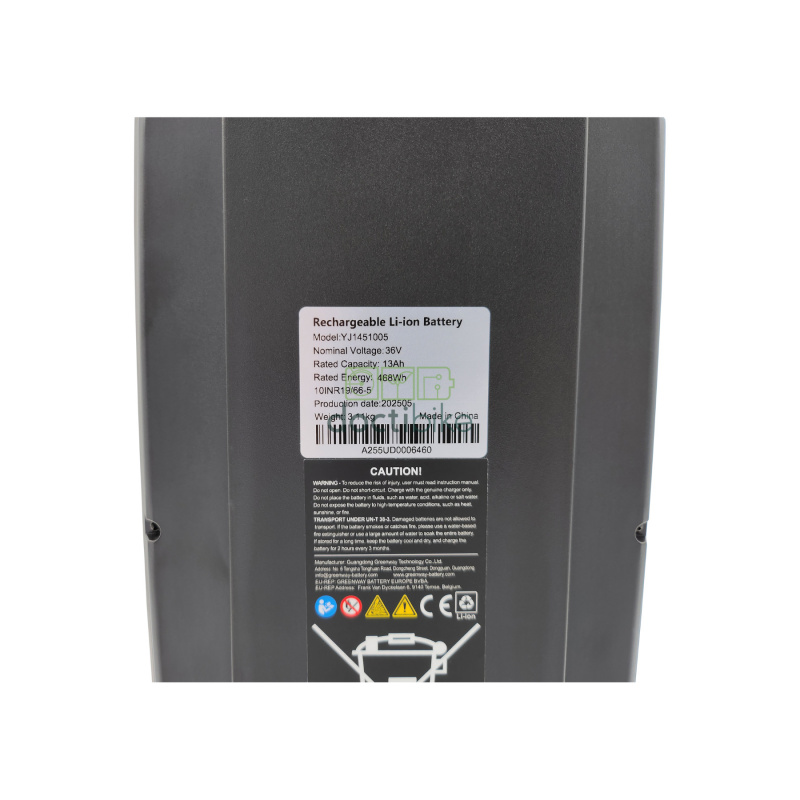 Batería para bicicleta Nakamura E-City 110 - 36 V, 13 Ah - portaequipajes