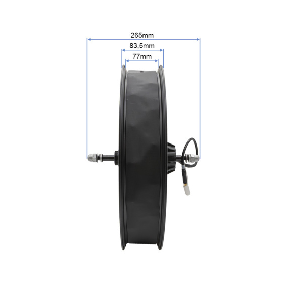 Llanta trasera 20x4,0 con motor 250w 80 Nm COMMANDO/NAVY