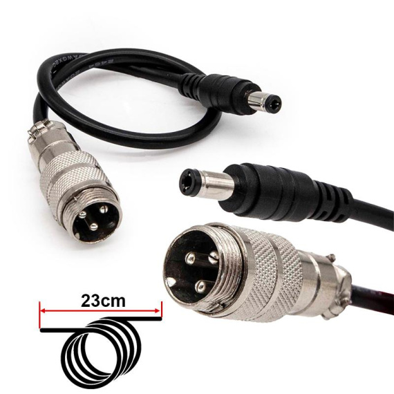 GX16-naar-DC55x25-adapter
