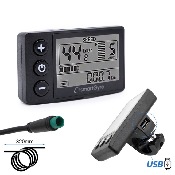 S866 display with waterproof connection cable with USB port SmartGyro