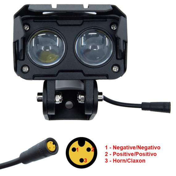 KuKirin G3 Pro-koplamp met claxon