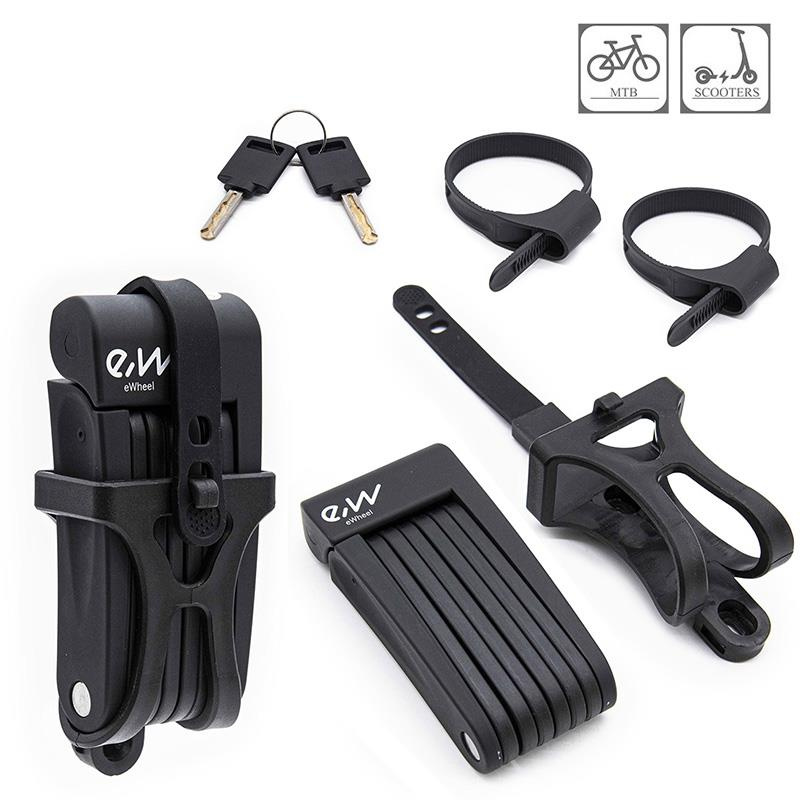 Folding lock with key