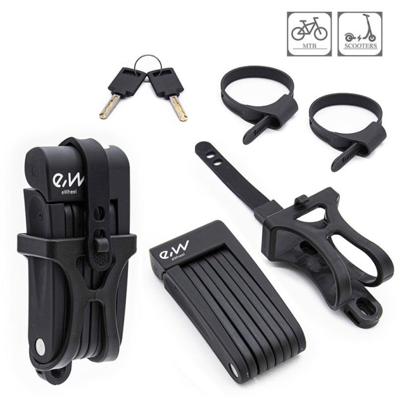 Folding lock with key