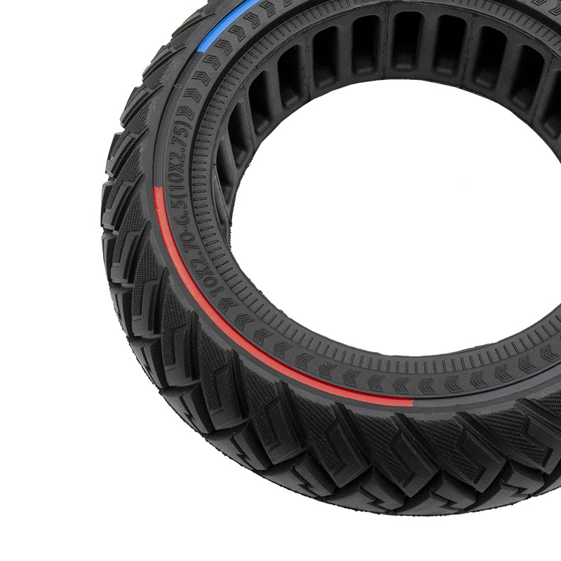 Pneu plein 10x2,70-6,5 (10X2,75) – tricolore