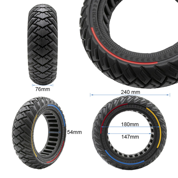 Massieve band 10x2,70-6,5 (10X2,75) – driekleurig