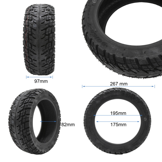 Offroad-band zonder binnenband 90/55-7 rood