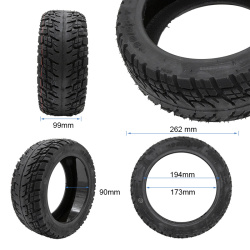 Rode tubeless offroad-band 90/55-7 met gel