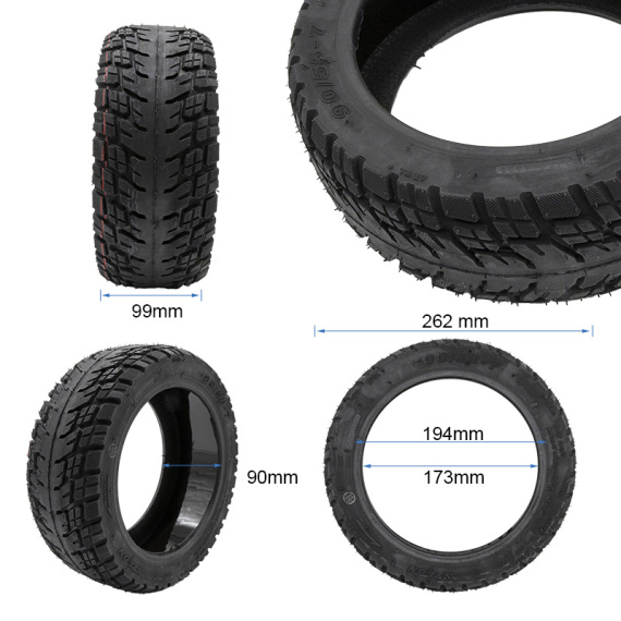 Tubeless Offroad-Reifen 90/55-7 rot mit Gel