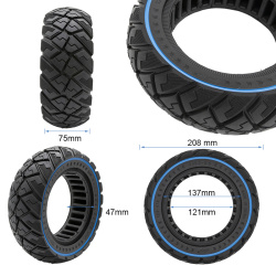 Solid off-road tyre 9x3-5.5 blue
