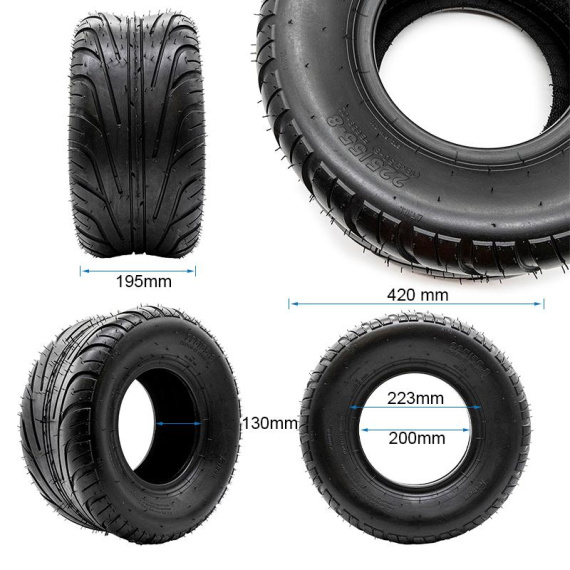 Tubeless Tire 18x9.5-8 / 225/55-8 [Feiben]