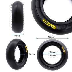 Tubeless radial tire soft T41 Slick 80/50-6.5 [PMT]
