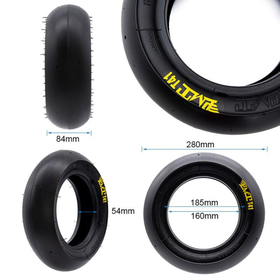 Tubeless radial tire soft T41 Slick 80/50-6.5 [PMT]
