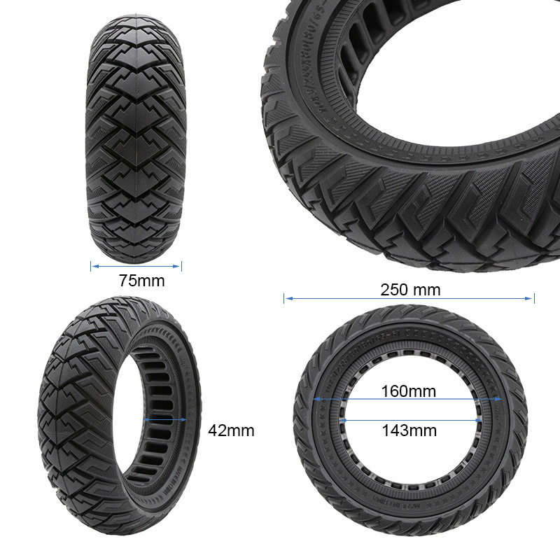 Rueda maciza 10X3/255X80 (80/65-6)