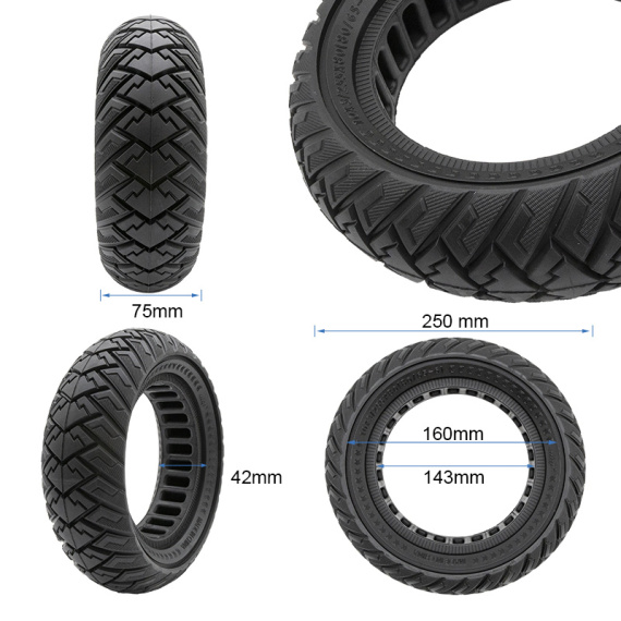 Rueda maciza 10X3/255X80 (80/65-6)