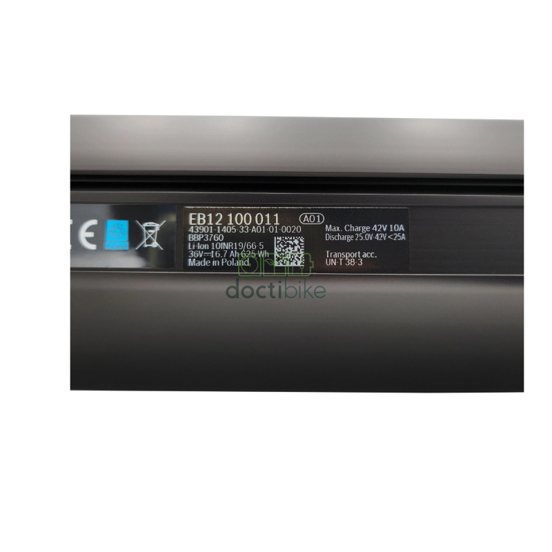 Bosch -Fahrradakku PowerTube 625 Wh, horizontal, BBP3760 Smart System – generalüberholt