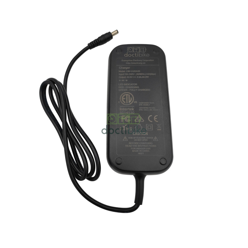 Oplader voor elektrische fiets 36 V – hoofdtelefoonaansluiting (JACK)