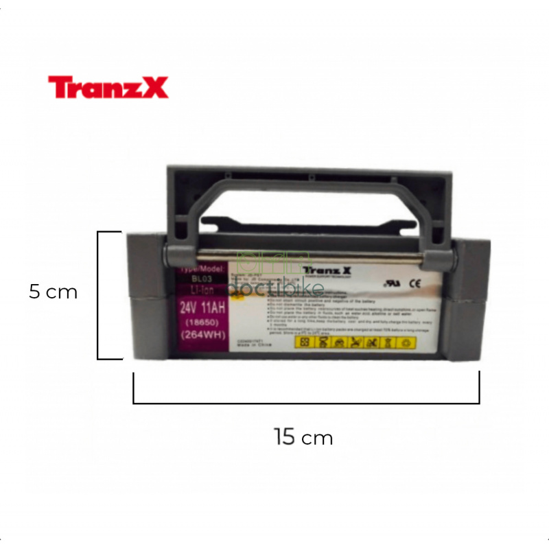 Batería TRANZX BL03 24V 11 Ah Gris