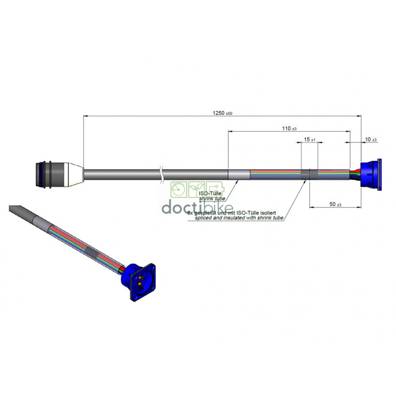 Kit adaptateur de câble rosenberger 1250 mm