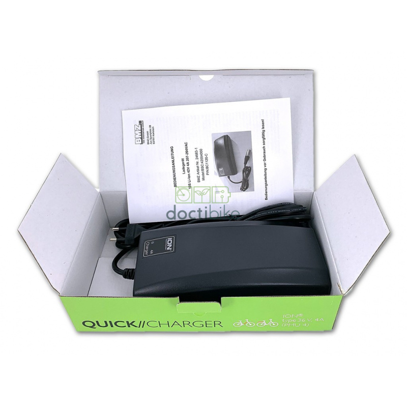 Cargador rápido Batavus/Sparta/Koga 36V4Ah XLR 4 pines