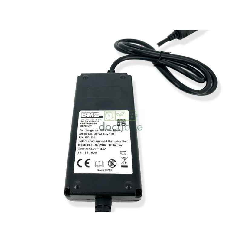 Chargeur BMZ Allume-cigare 12V Li-Ion 42V 2Ah Rosenberger