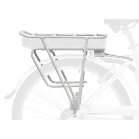 Portaequipajes bicicleta eléctrica de 26'' - TS2015/16 y Bafang - Alu - Blanco