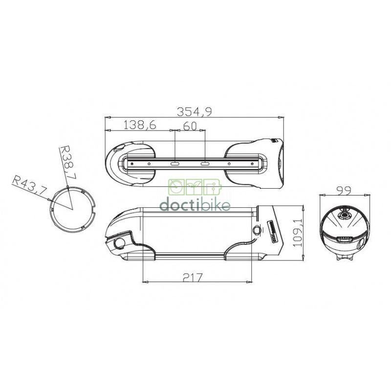 BATTERIE BOUTEILLE 24V 10Ah - Embout plat