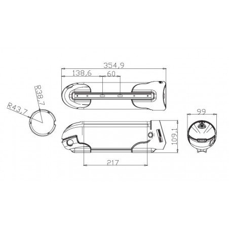 BATTERIE BOUTEILLE 24V 10Ah - Embout plat