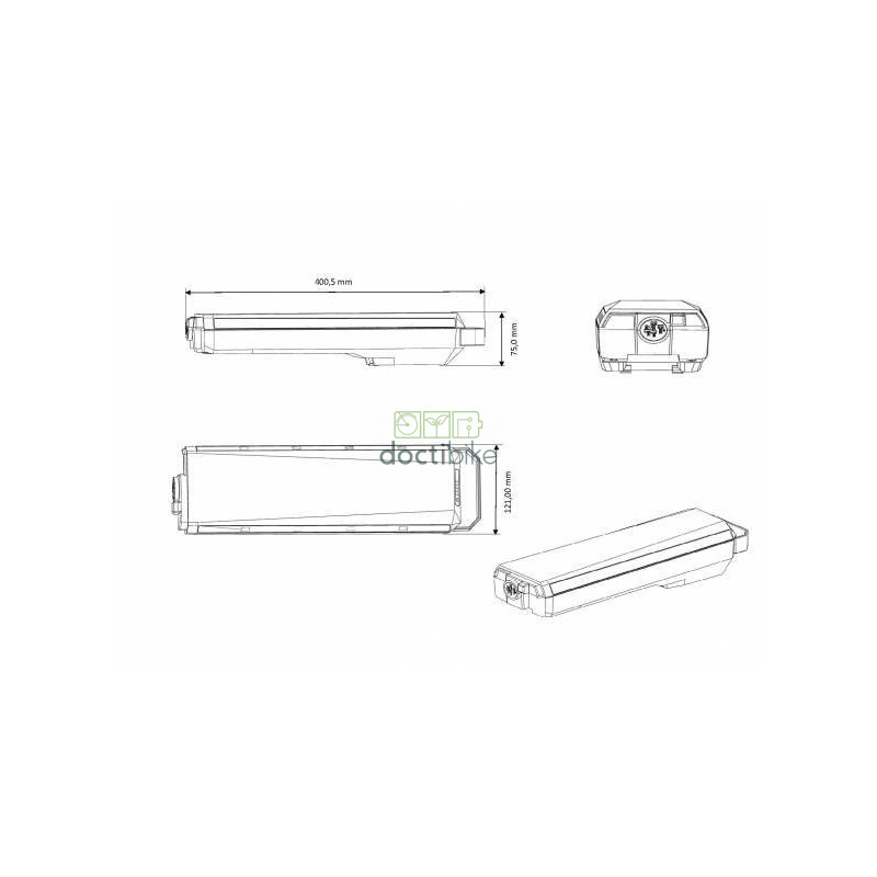 Batterie Compatible Bosch PowerPack 612Wh  Porte-Bagage Active Line