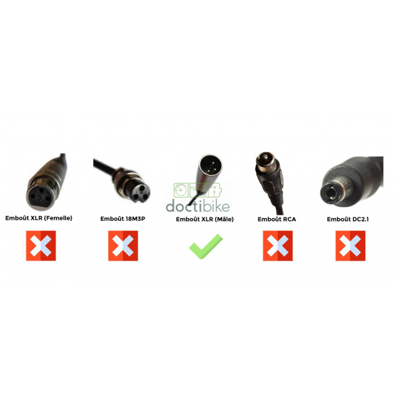 Chargeur Lithium Ion 24V2A - Embout XLR Mâle