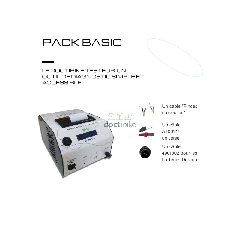 Pack BASIC : Doctibike Testeur et câbles universels