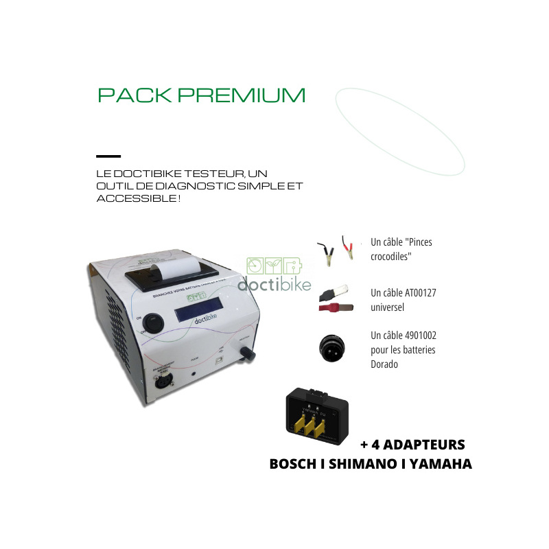 PREMIUM-Paket: Doctibike Tester und Kabel von Topmarken