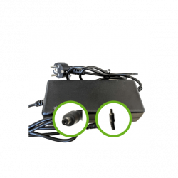 Cargador de iones de litio 36V2A para baterías de bicicletas eléctricas - Jack (DC2.1) Cargador de iones de litio 36V2A para baterías de bicicletas eléctricas - Jack (DC2.1)