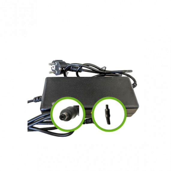 Cargador de iones de litio 36V2A para baterías de bicicletas eléctricas - Jack (DC2.1) Cargador de iones de litio 36V2A para baterías de bicicletas eléctricas - Jack (DC2.1)