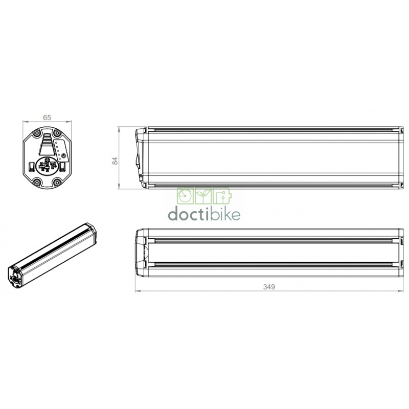 Akku Compatible Bosch PowerPack 461Wh Intube Horizontale
