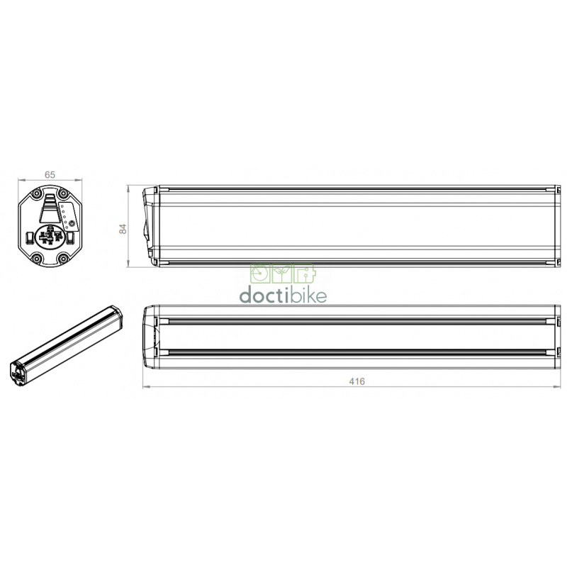 Batterie Compatible Bosch PowerPack 461Wh Intube Verticale