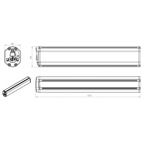 Batterie Compatible Bosch PowerPack 461Wh Intube Verticale