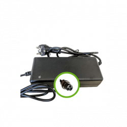 Cargador de iones de litio 48V2A para baterías de bicicletas eléctricas - Boquilla 18M3P Cargador de iones de litio 48V2A para baterías de bicicletas eléctricas - Boquilla 18M3P